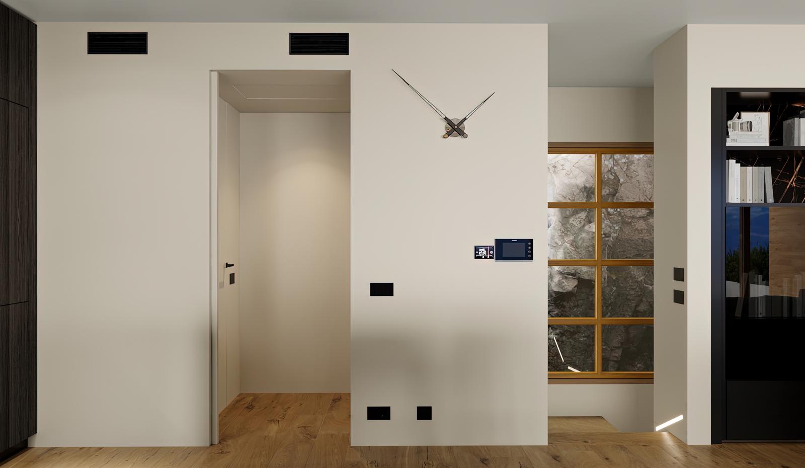 Hallway: the passage between the living space and the rooms